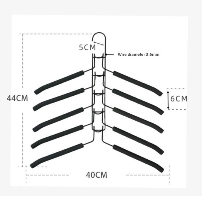Modern Minimalist Multi Layer Clothes Hanger With Anti Slip Design For Laundry Room