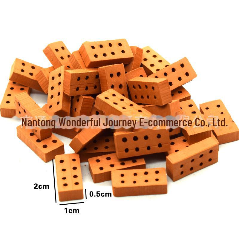 1:Kit de bricolaj cu 16 case de cărămidă în miniatură pentru copii