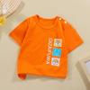 Children's Round Neck Pure Cotton Fun Short Sleeved Boys and Girls
