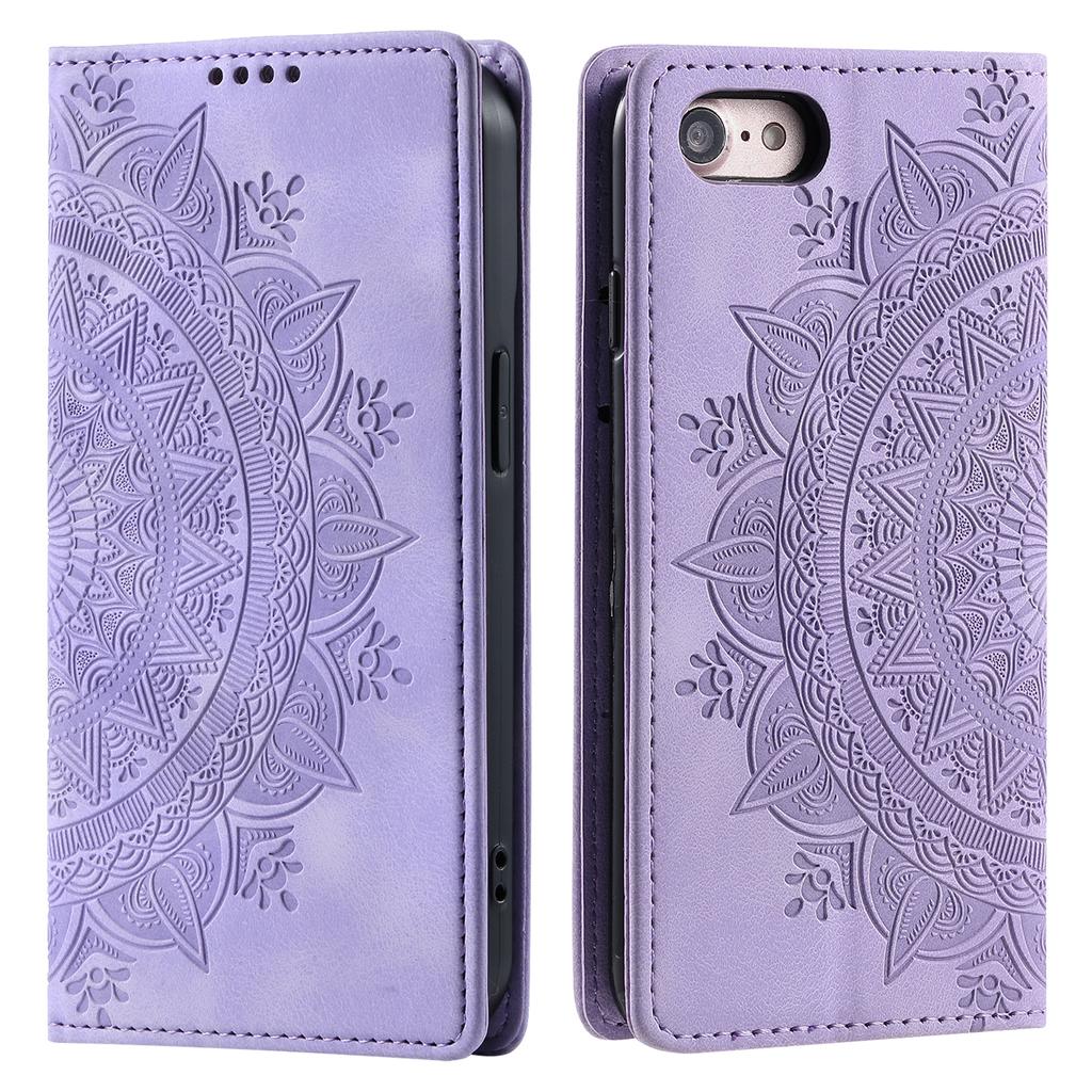Style-010 For iPhone 16e Case Magnetic Closing Leather Phone Cover Pattern Imprinted