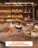 Bakery Display Case, 2-Tier Commercial Countertop Pastry Display Case, Clear Acrylic Bread Box for Kitchen, Party Cake Cabinet with Magnetic Rear Door