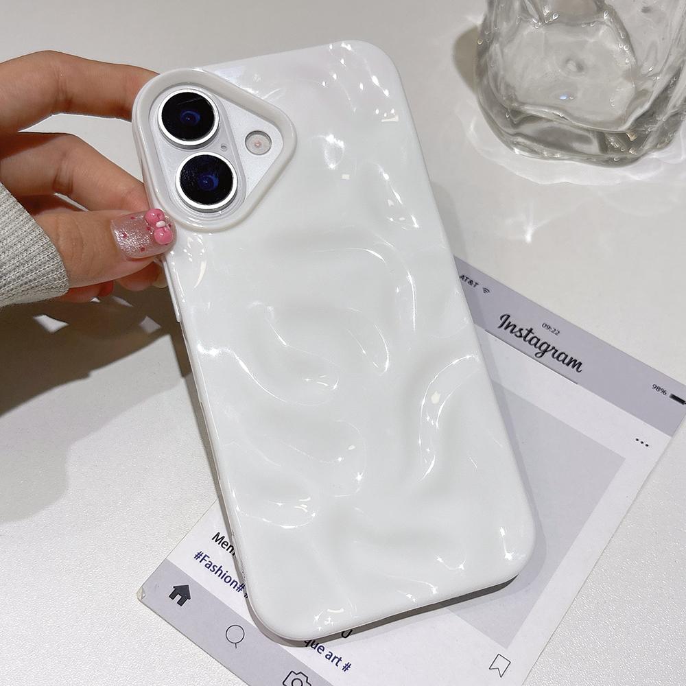 

волнистый конфетный цвет ультратонкий силиконовый мягкий чехол для iPhone 16 15 14 Plus 13 12 11 Pro Max матовая оболочка нескользящая ТПУ задняя крышка iPhone 13 белый