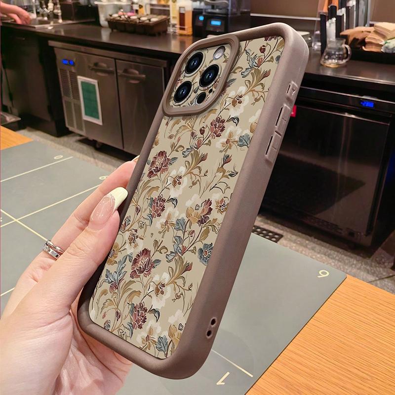 Vintage Blumenmuster Hülle Für Samsung S26 5G Hüllen Galaxy A26 A36 A16 A35 A55 A34 A54 A53 S25 Ultra S24 Plus S23 FE S22 Abdeckung