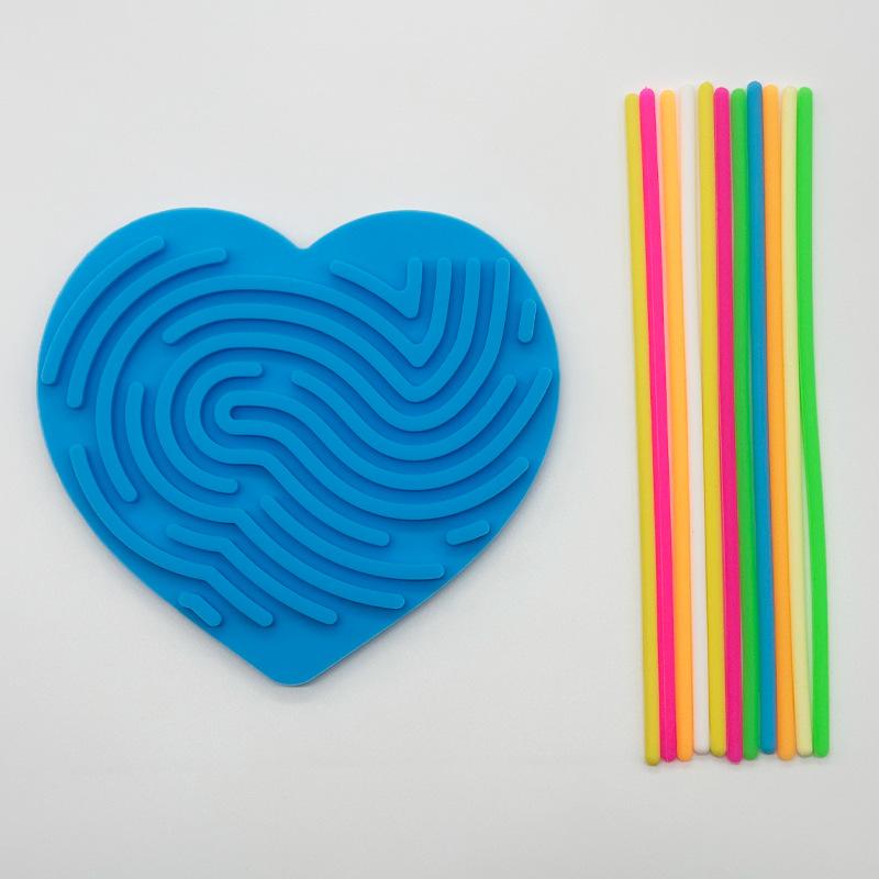 1Set Sensory Activity Board, Duble Sided Design Busy Board For Fine Motor Skill, Silicone Fidget Toy Adults For Travel
