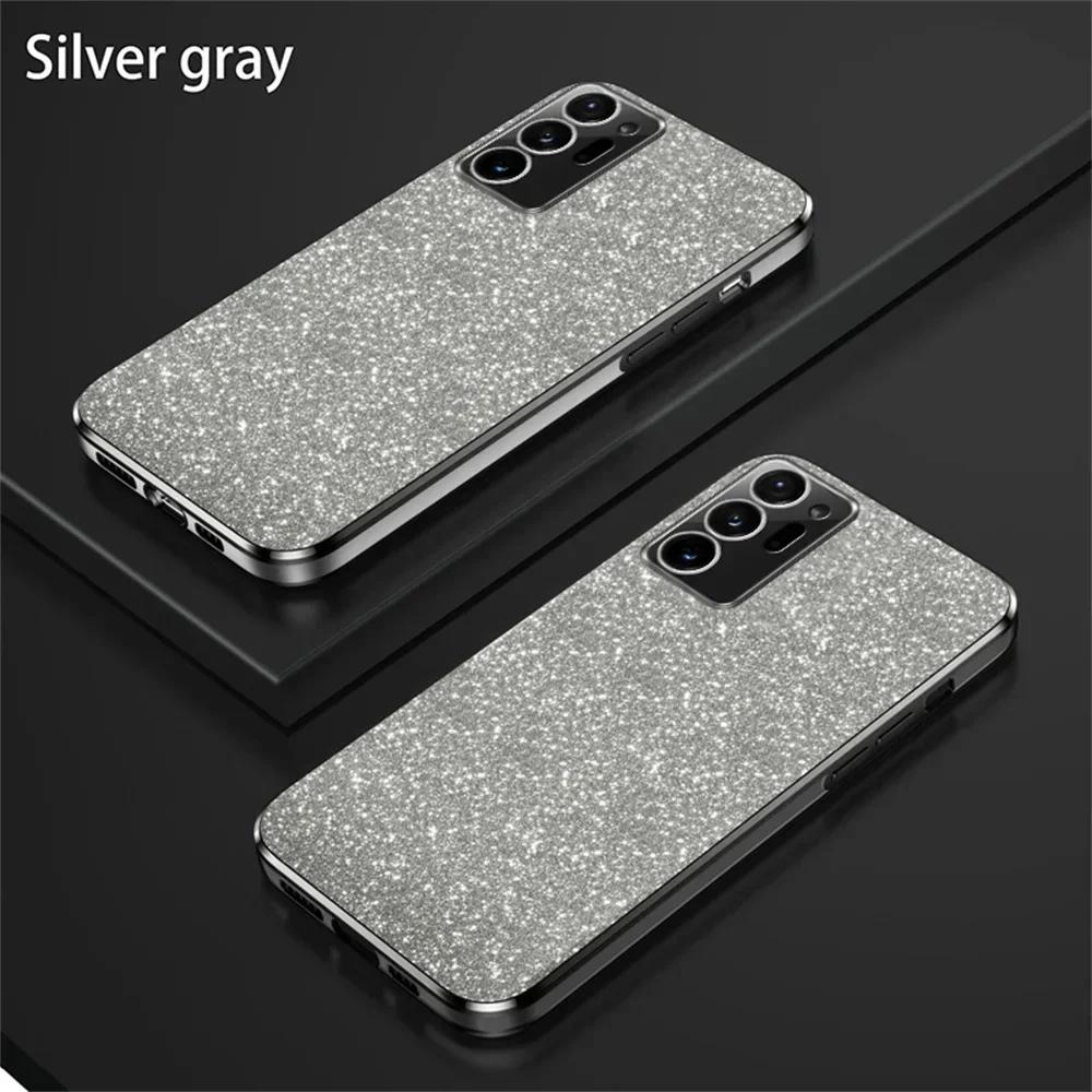 Gradient Glitter Plating Case For Samsung Galaxy S25 S24 S22 S21 S23 Ultra FE Note 20 10 S20 Plus Silicon Protect Cover