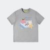Pure cotton European goods American retro short-sleeved t-shirt women's summer loose fat mm lazy niche design half-sleeved top
