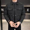 Gray Duck Down Jacket Men's Lapel Winter Loose Trend Down Warm and Cold Jacket Men's