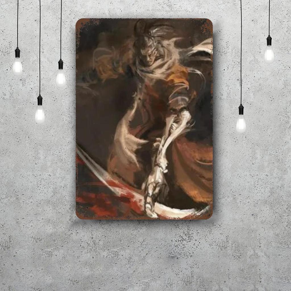 Sekiro Vintage Tin Sign Home Decor Wall Decor Art Wall Mural Room Decoration Decor Retro Metal Sign Plate Bar Posters