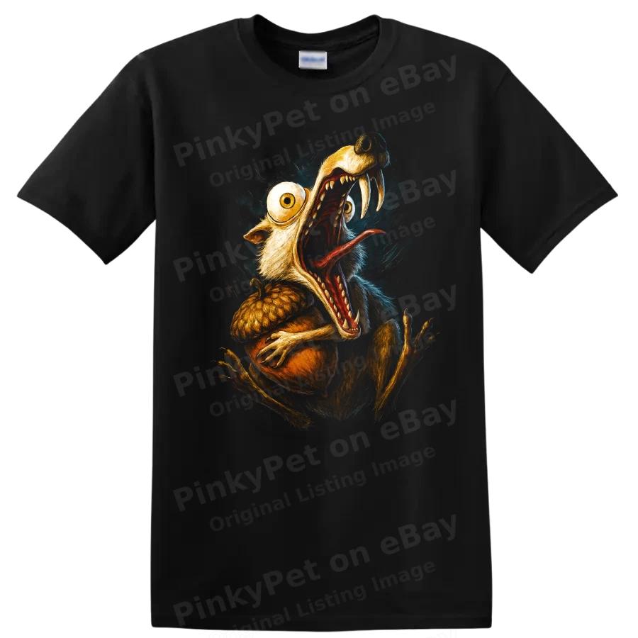 Maglietta Scrat L'Era Glaciale Urlo Feroce Animale Caos T-shirt