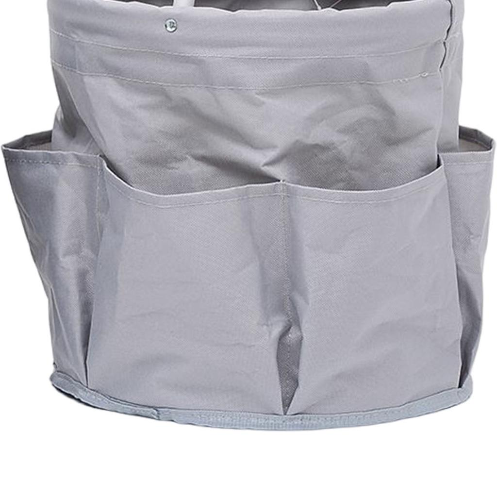 Collapsible Large Capacity Picnic Basket Oxford Fabric Travel Outdoor Camping Basket with Handle Dark Grey