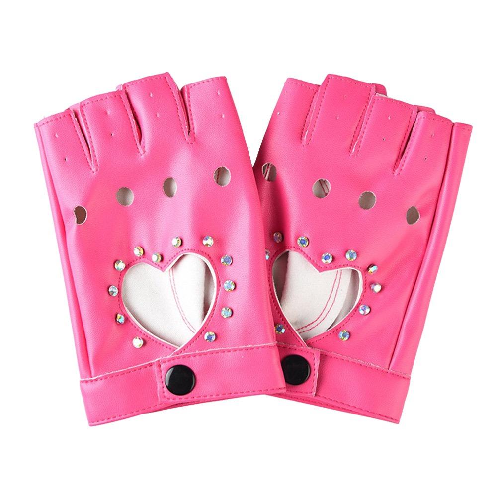 New Fashion PU Leather Fingerless Dance Glove Gothic lolita Jazz Style Cosplay Mittens Cosplay Party Gloves