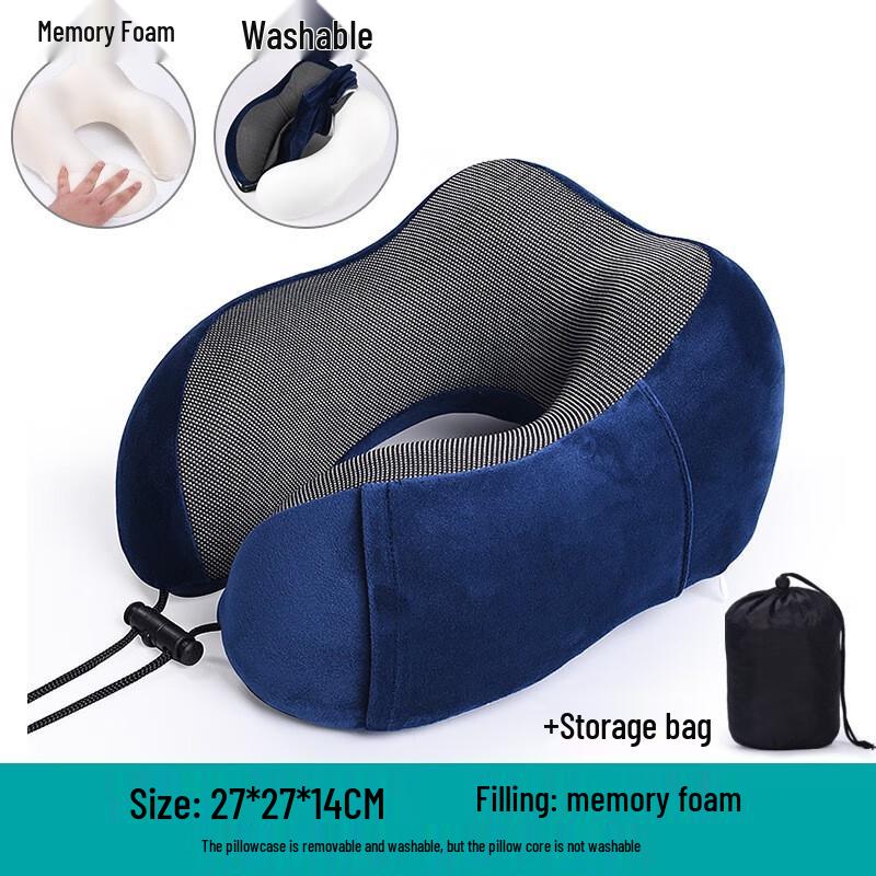Tri-polar Magnetic Fabric Memory Foam U-Shaped Pillow