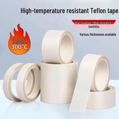 High-Temp Resistant White Teflon Adhesive Tape for Vacuum Sealing & Insulation