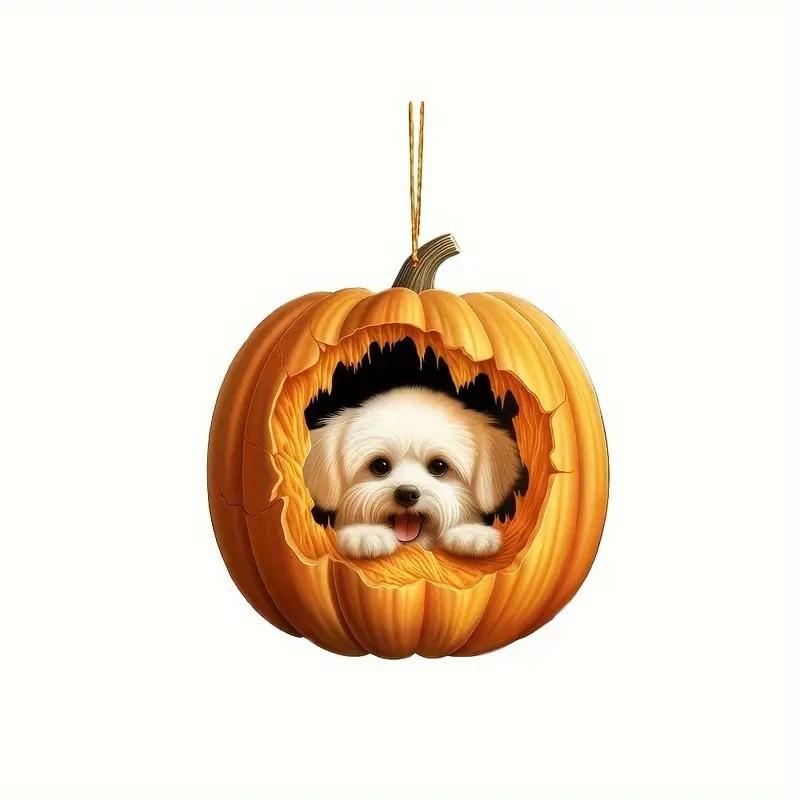 Pumpkin Acrylic Adorable Doll Car Pendant For Rearview Mirror Decoration Gift