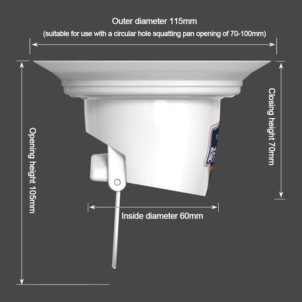 Plastic Squatting Pan Anti-smell Plug Anti-Odor Toilet Fitting  Bathroom Squat Toilet