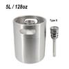 Mini Keg 5L/128OZ with Type S/D Spear Single Wall Portable Works Craft Beverage Kombucha Nitro Coffee Seltzer