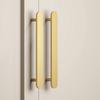 JOYLIFE Solid Brass Cabinet Pulls Modern Minimalist Handles French American Style Drawer Pulls for Wardrobe Kitchen