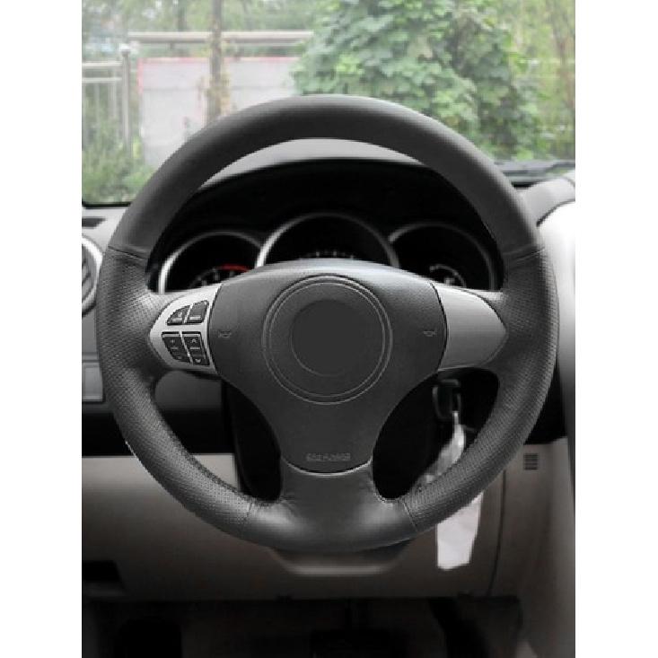 Black Perforated Leather Steering Wheel Cover For Suzuki Grand Vitara 2007-2013