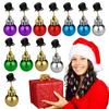 12Pcs Christmas Beard Baubles Ornaments Colorful Ball Bell Beads Beard Clip for Men New Year Navidad Party Decoration Supplies