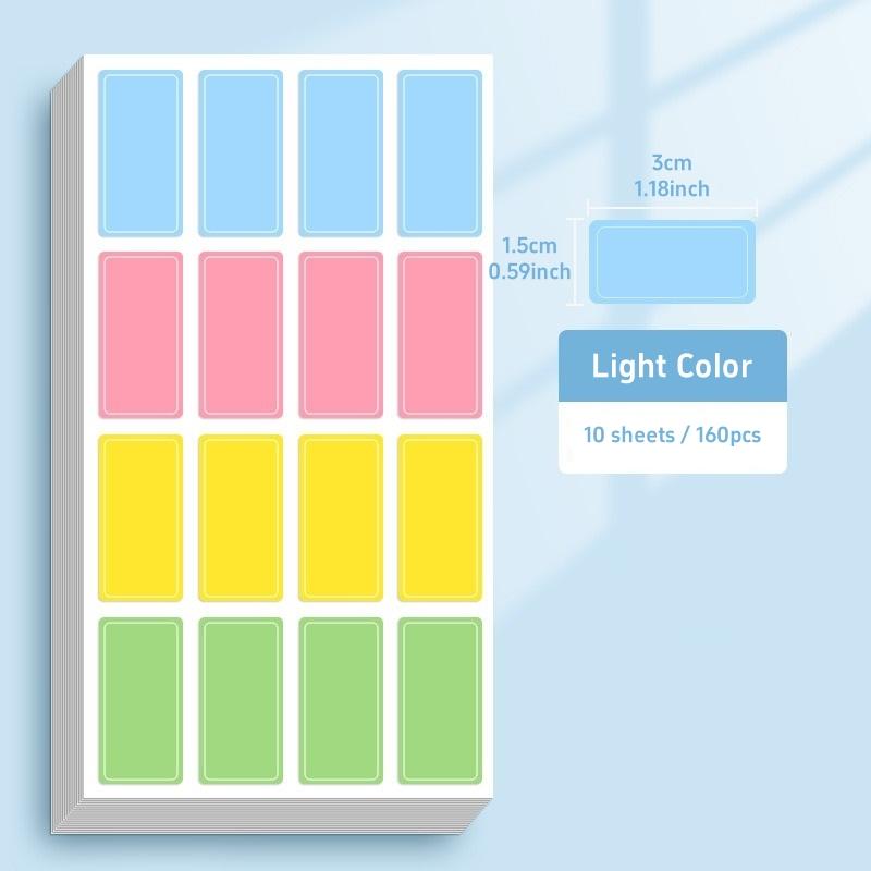 

160/60/40 шт. Многоцветные обычные наклейки, упаковка, водонепроницаемые, индексные файлы, этикетки, заметки, наклейки для домашнего офиса, школы, лаборатории
