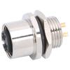 Waterproof Connector Thread Panel Front Mounting Socket Electrical Circuit Accessories M12?B?S4