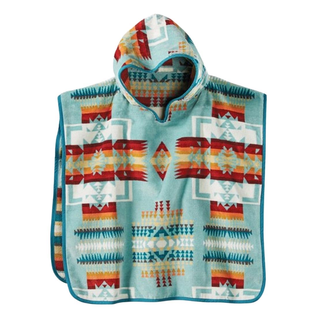

Pendleton Aqua Child Jacquard Hooded Light Towel, Blue, Kids, XB243-51128 [Used]