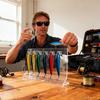 Fishing Lure Display Case 10-Hole Bait Acrylic Display Stand Fishing Lure Organizer for Tackle Boat Gear Storage Collection Home