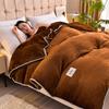 Solid Color Thickened Milk Velvet Duvet Cover Hotel Luxury Dark Green Single Double Comforter Cover Home Warm Soft Quilt Covers