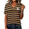 Women's V-Neck Loose Fit Halloween Print T-Shirt for Casual Wear