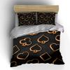 Golden Poker Suit Decorative Set Soft Comfortable Duvet Cover Bedding Set Included 1*Duvet Cover & 2*Pillowcases gift