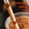 210  and 11mm Clear Boba Straws Smoothie Straw Individually Wrapped Disposable Plastic Jumbo Large Wide-mouthed Milkshake Drinks