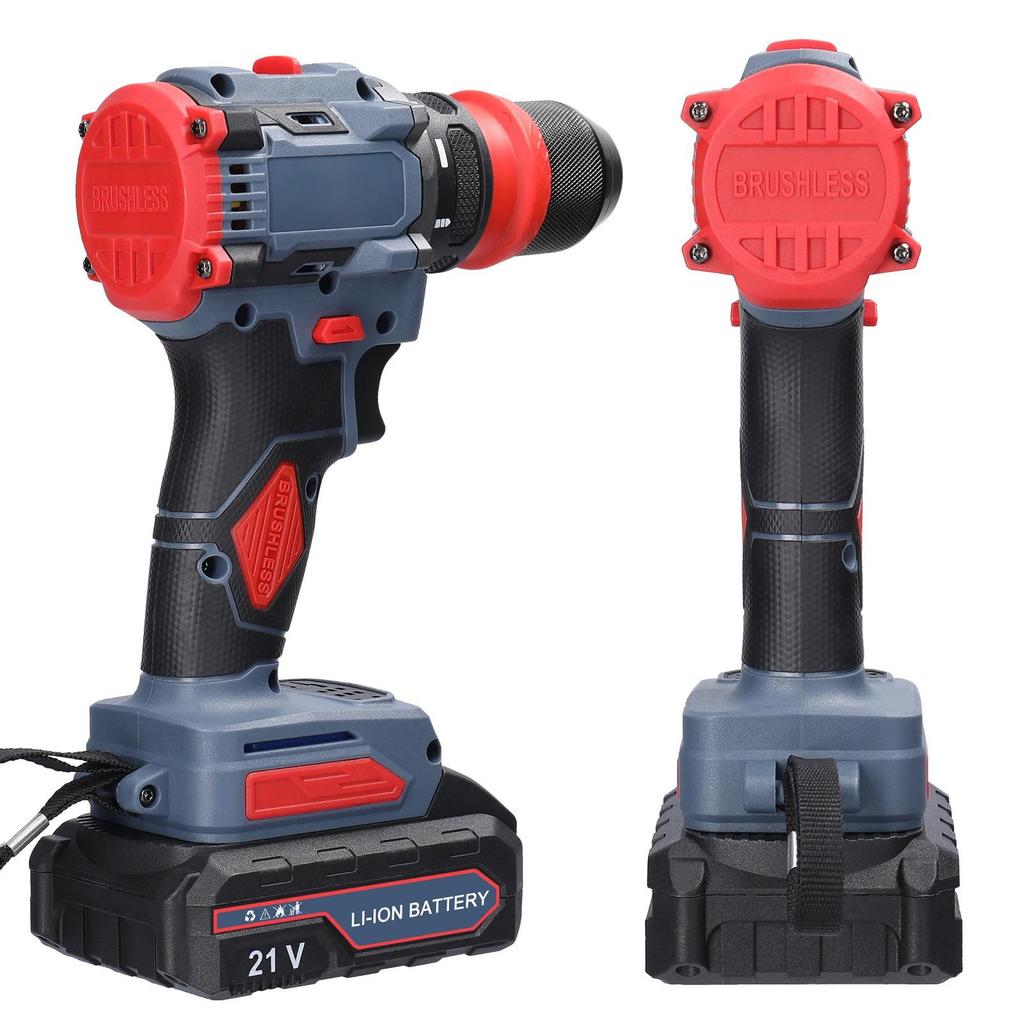 Perceuse-visseuse électrique haute vitesse sans balais 21 V avec batterie rechargeable