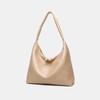 Retro Soft Leather Tote Bag, Milk Tea Colored Bag, Women's Commuting Large Capacity Single Shoulder Armpit Bag