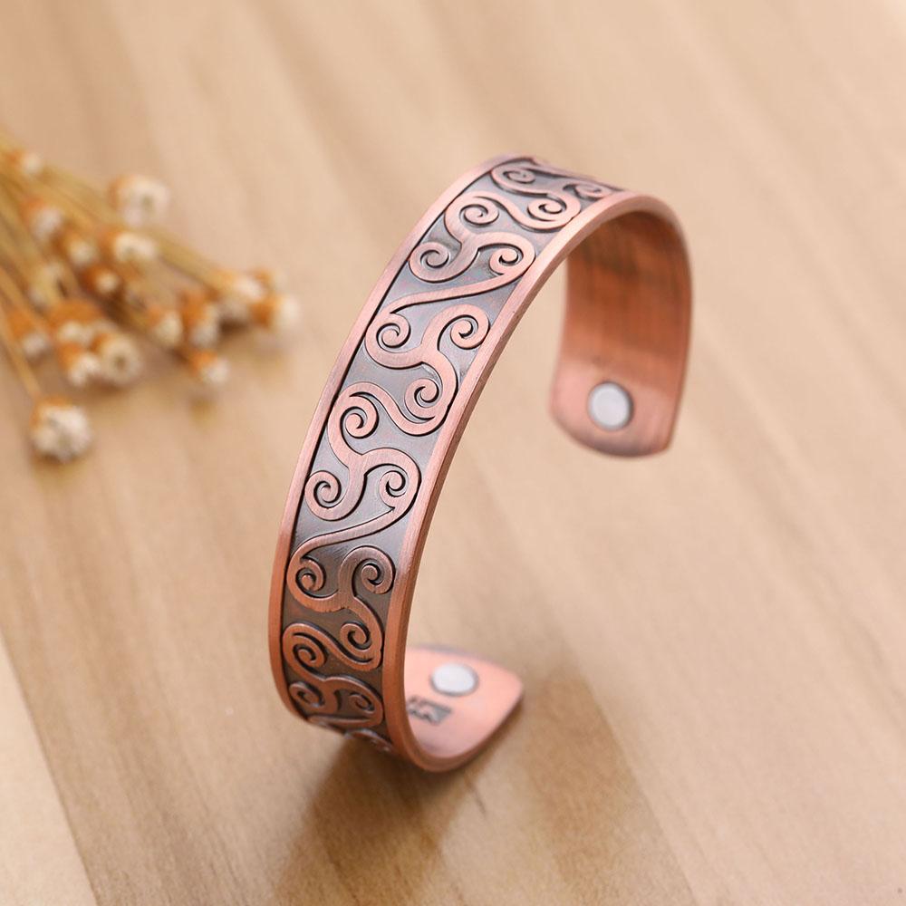 Talisman Gesundheitsarmbänder Lebensbaum Glücksknoten Runen Dreifaltigkeit Magnetische Armspangen Damen Herren Verstellbares Armband