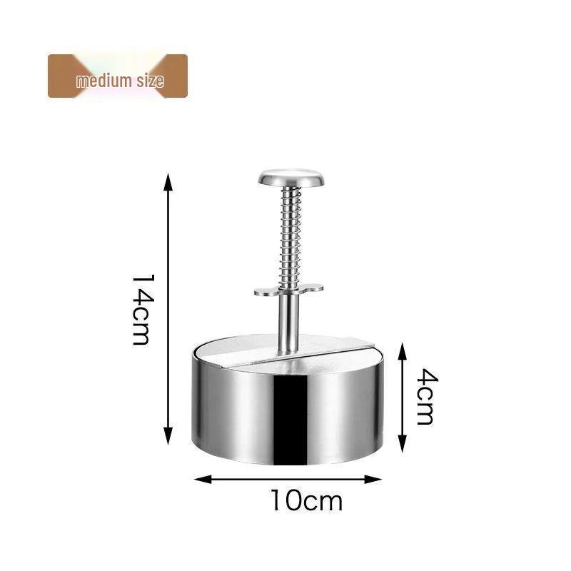 304 Stainless Steel Manual Hamburger Patty Press Mold for Kitchen