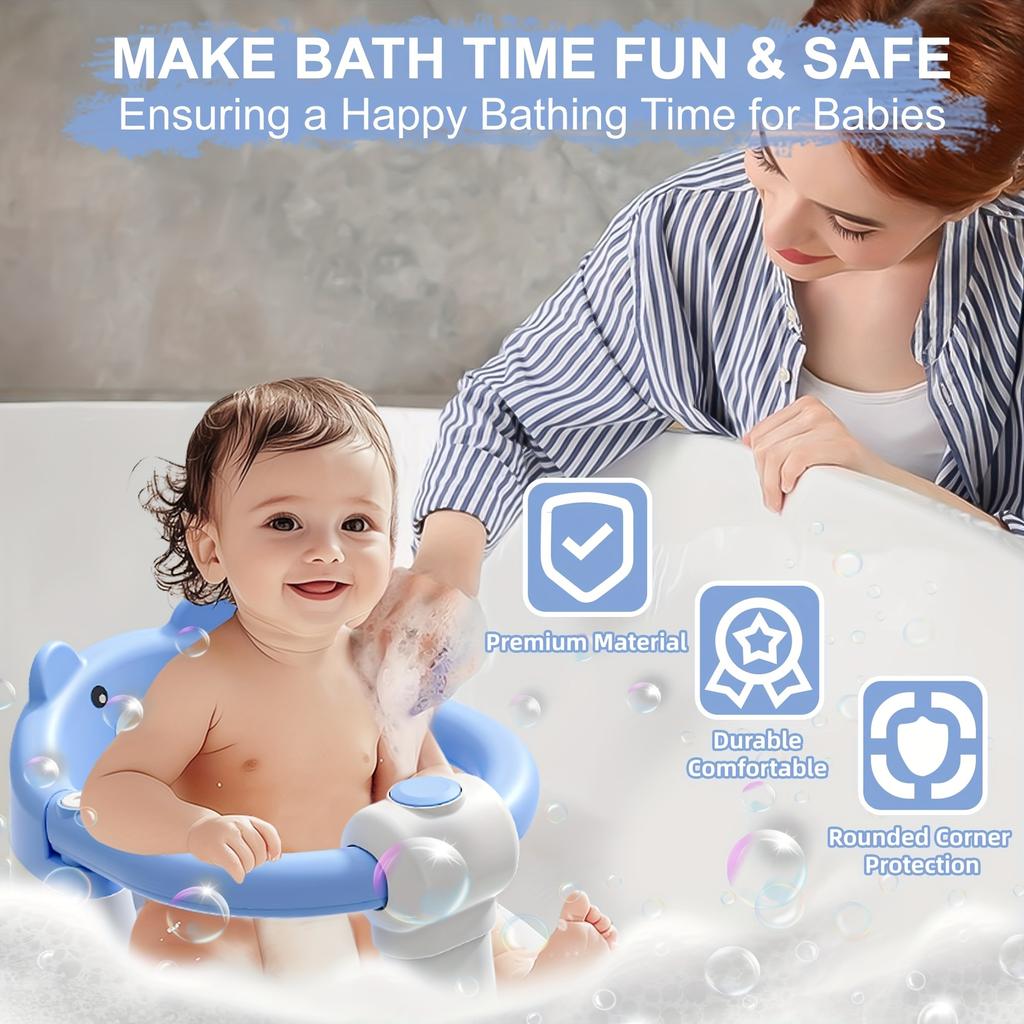 Baby Bath Seat For Babies 6 Months & Up, Toddler Bath Seats For Babies Sitting Up, Non-Slip Infant Bath Tub Chair With 4 Suction