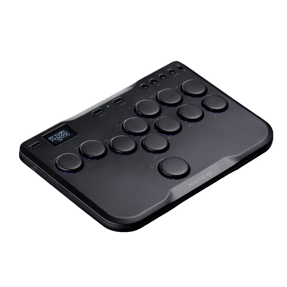 Haute42 Cosmox Mini Arcade Joystick Hitbox Controller Keyboard Leverless Hitbox Fightstick For Ps4 /PS5/Switch Arcade Stick PC P12 1.5M Cable