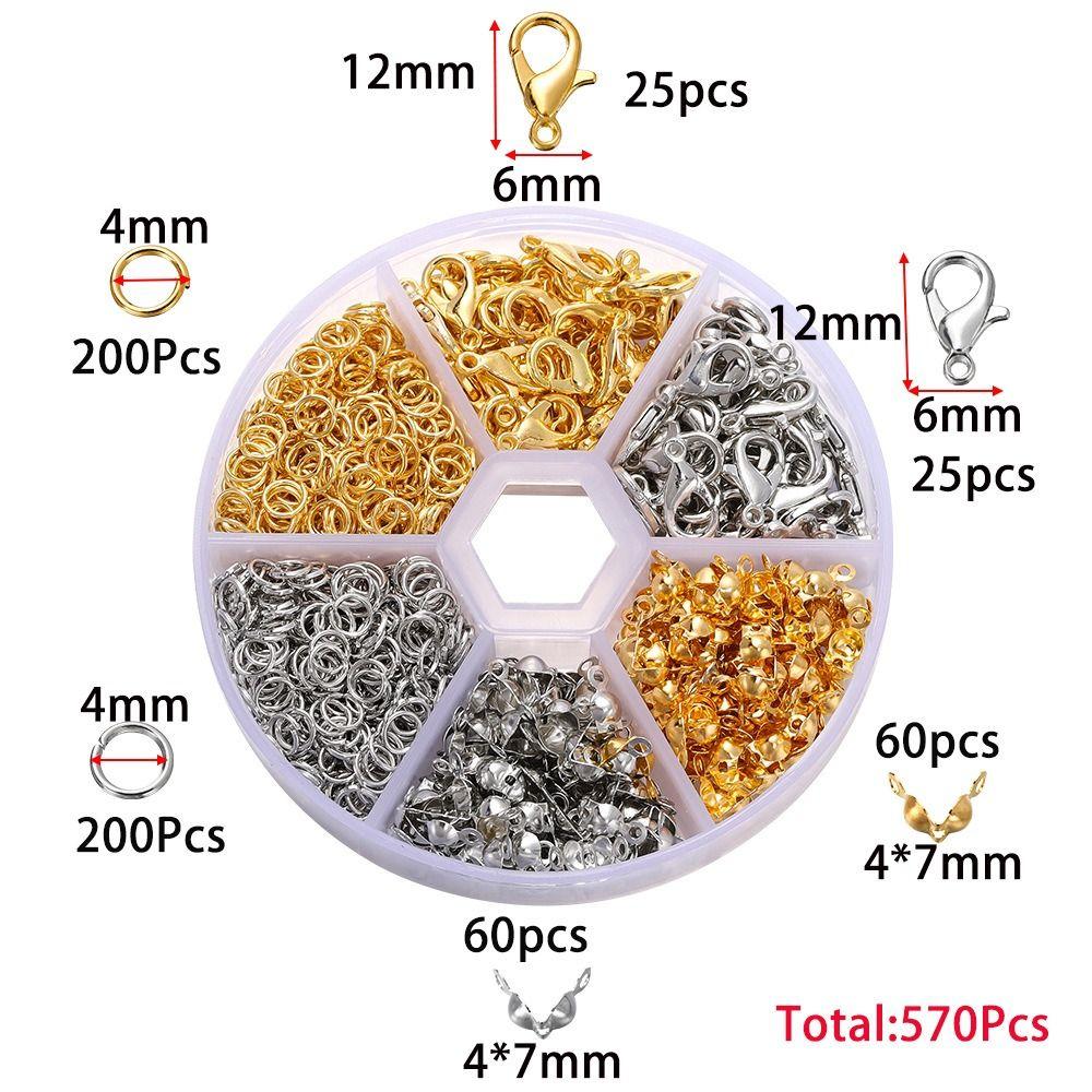 370/570PCS Gold Silver Loop Closure Metal Lobster Clasp High Quality Necklace Connection