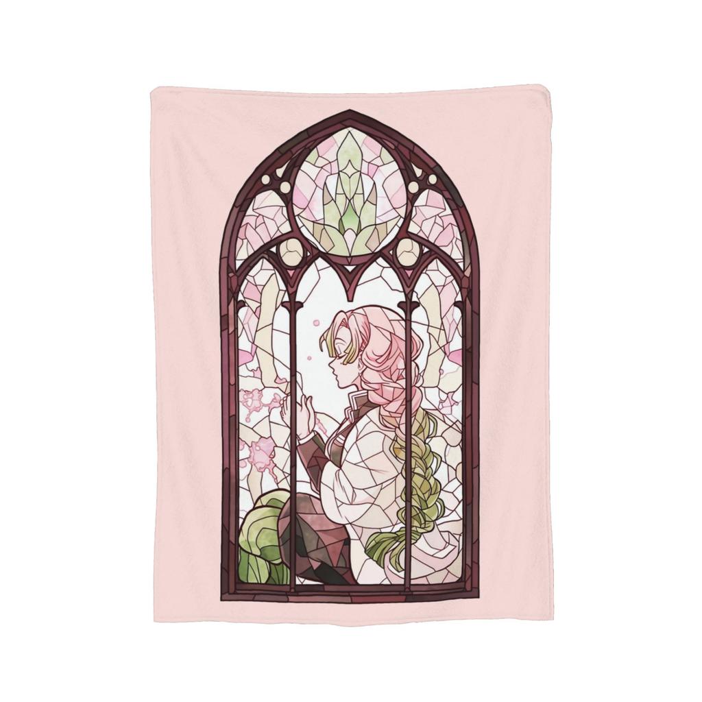 Sanemi Shinazugawa Dämonentöter Decke Samt Winter Atmungsaktive Leichte Überwurfdecke für Sofa Büro Teppich Stück