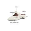 Fashion New Women's Summer Genuine Leather Cowhide Hollow Hole with Large Butterfly Bow Toe and M Ü Ller Slippers