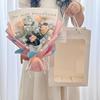 Crochet Flower Lighting Flower Bouquet Handmade Woven Flowers Knitted Graduation Bouquet Wedding Party Bouquet Gift