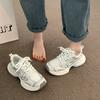 Daddy Shoes Women's Summer 2025 New Thin Versatile Thick-soled Breathable Mesh Shoes Lightweight Casual Sports Shoes