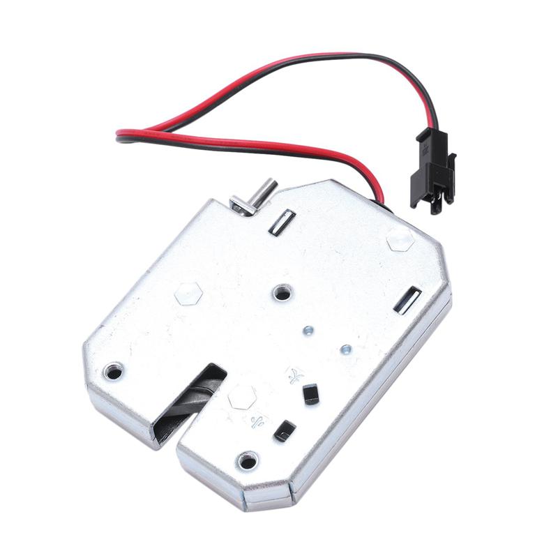A96I-2X Elektrisches Steuerschloss DC 12V 2A Elektromagnetisches Türschloss Schrank Schublade Schließfächer Kohlenstoffstahl Silber Vorhängeschloss