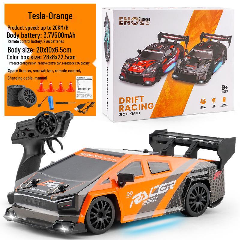 1:14 Scale RC High-Speed Drift GTR Sports Car - 4WD, Lights, Remote Controlled Racing Toy for Boys