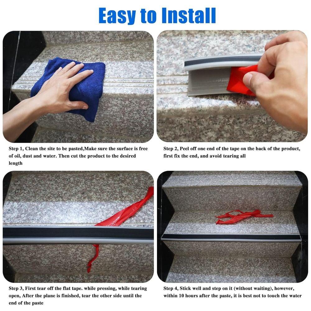L-Shaped Stair Edge Trim Self-adhesive Anti-Slip Edging New Stair Edging Strips  Indoor And Outdoor