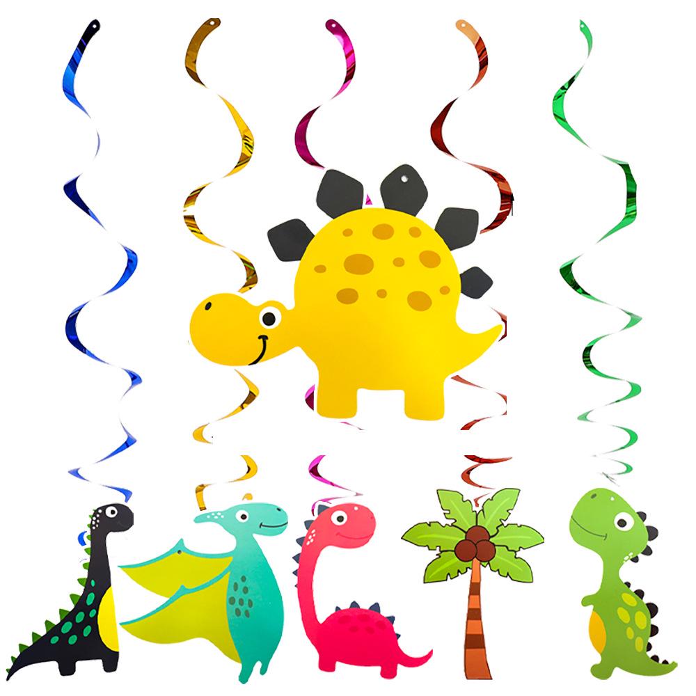 Dinosaur-Themed Birthday Party Disposable Tableware Set: Paper Plates, Cups, and Napkins for Girls