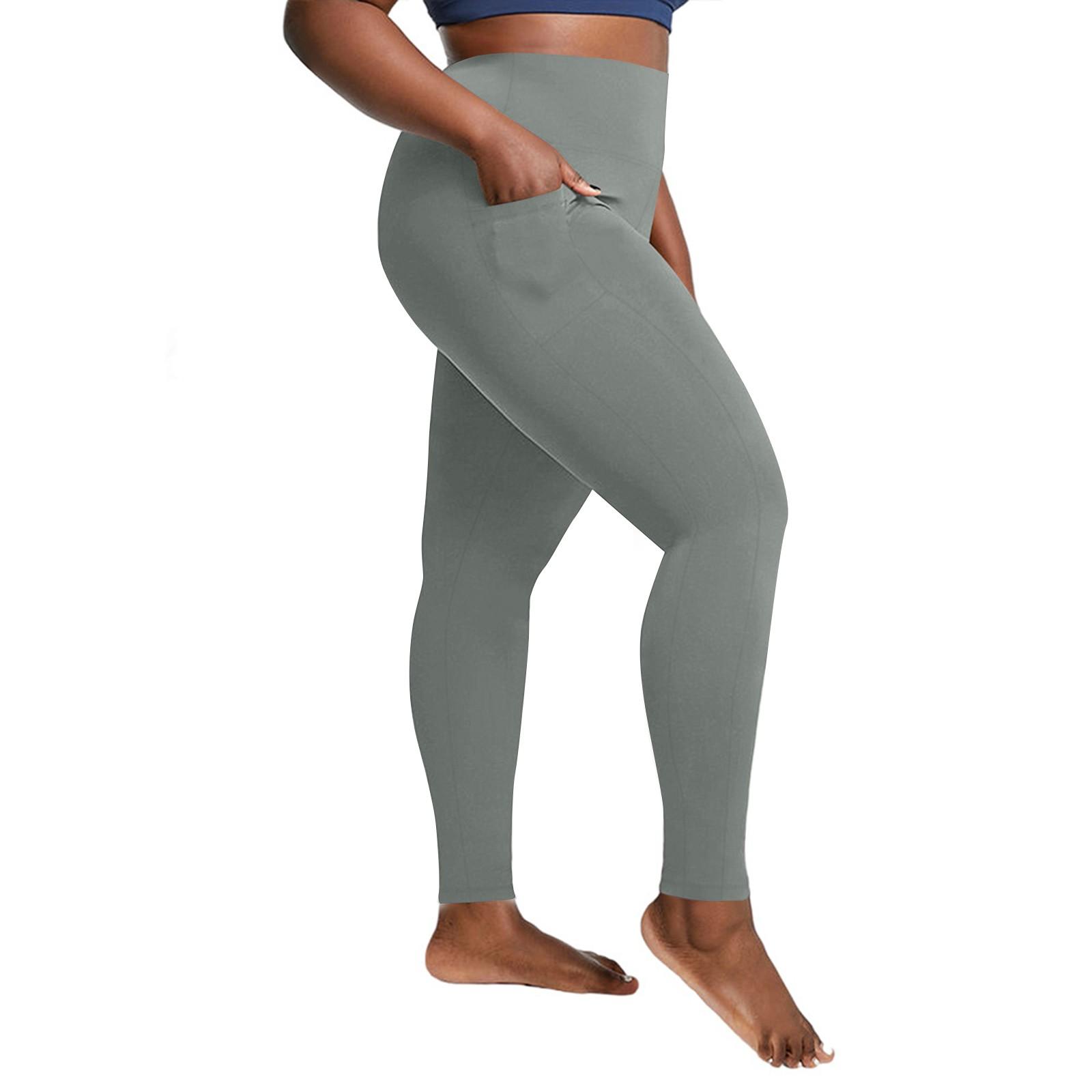 

Женские спортивные штаны для йоги с высокой талией и карманами для подъема бедер, большие размеры, спортивные штаны из флиса с девятью точками XXXXXL светло-серый