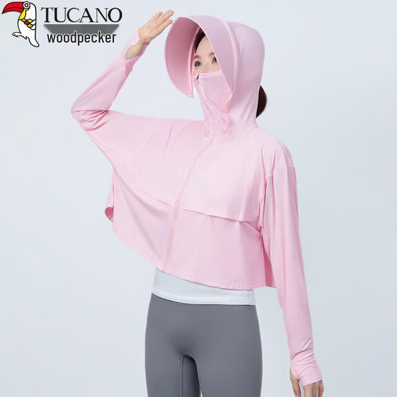 Woodpecker Women s Hooded Ice Silk UV Protection Outdoor Jacket M