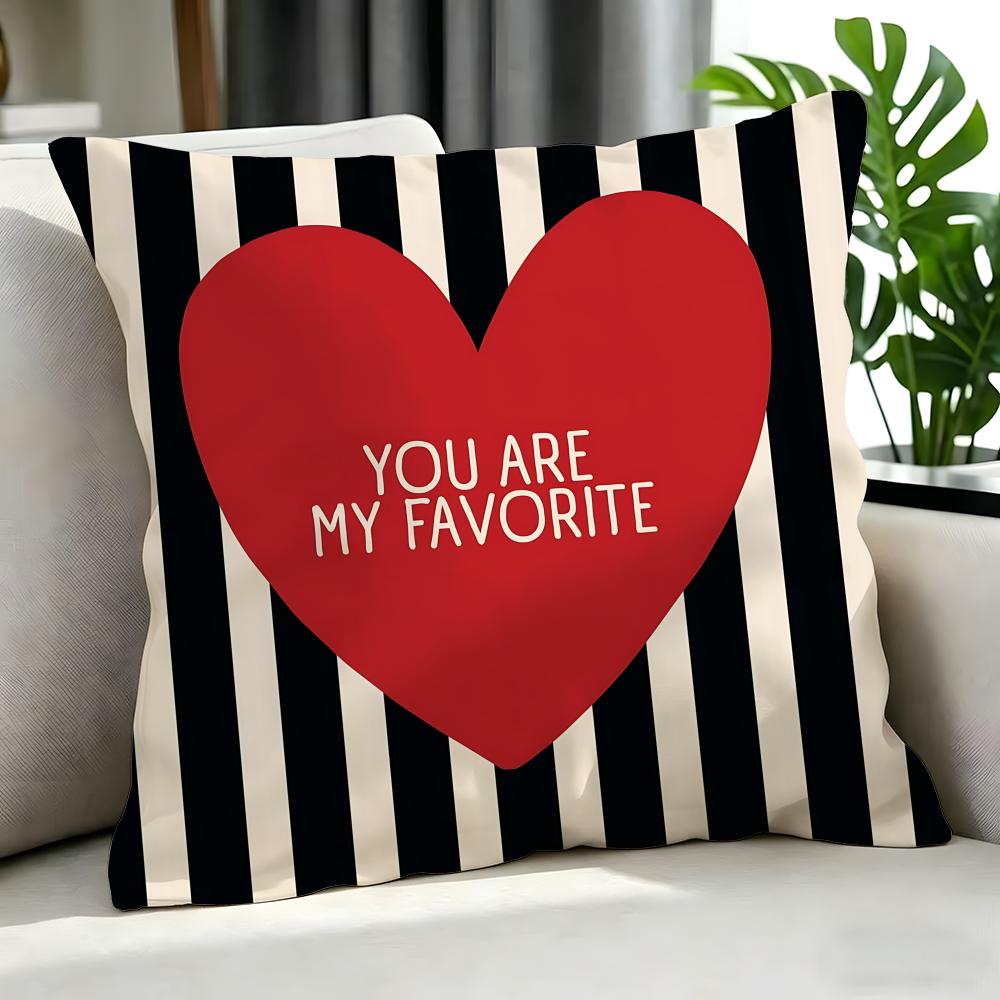 Holiday Valentine'S Day Cushion Cover Cushion Cover Set 4Pcs 50X50 45X45 40X40 Pillowcase Decorative Sofa Home Decor