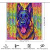 German Shepherd Dog Shower Curtain Waterproof Vintage Husky Pet Bathroom Decor Artistic Canvas Print Home Decor Wall Art